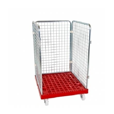 Rullecontainer, 3 sider - vælg farve bund, 815x724x1210 mm, billede 2
