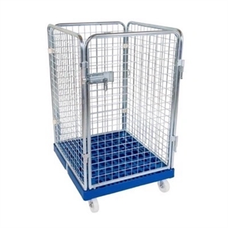 Gitterbur, rød plastbund, 815 x 724 x 1210 mm