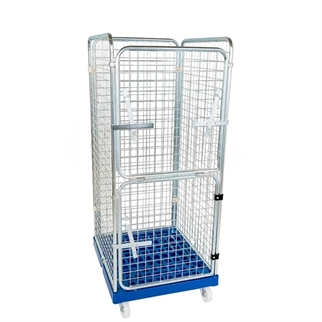 Transportbur, blå bund, 815x724x1650 mm, billede 1