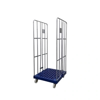 Rullecontainer med rød bund, 815x682x1700 mm