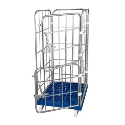 Trådbur, plastbund, vælg farve, 815 x 724 x 1850 mm