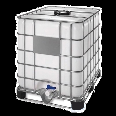 Brugt palletank 1000 L, på stålpalle