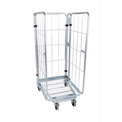 Foldbart transportbur m. fast hylde, 729x818x1660 mm