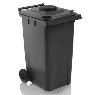 Affaldscontainer 240 L, grå, billede 1