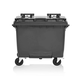 Affaldscontainer 660 L, grå, billede 2