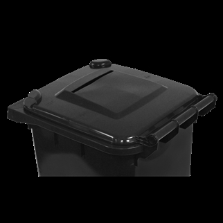 Affaldscontainer 120 L, grå m/låsebeslag og papirrille, billede 2