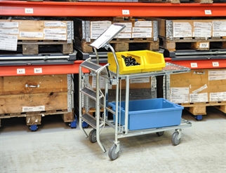 Indkøbsvogn m 2 hylder, 860x530x1010, billede 1
