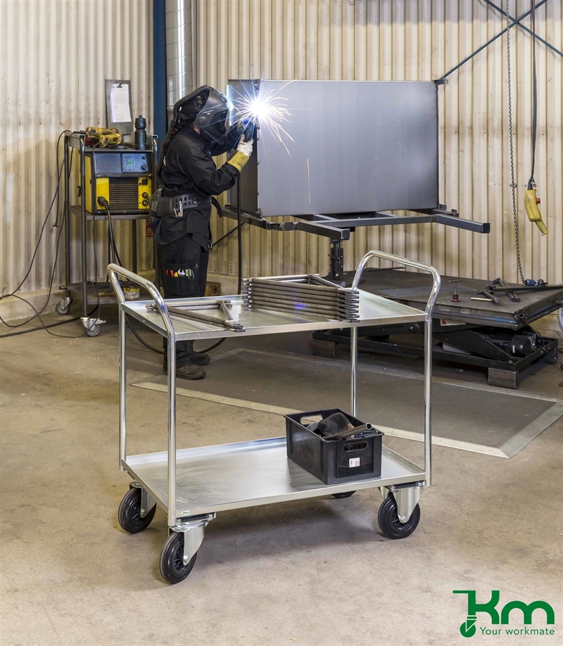 Elforzinket rullevogn, hyldekant, 1080x450x1000 mm, billede 1