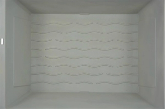 Lille distributionskasse, 2-delt foldelåg, 400x300x250 mm, Grå, blåt låg - fås også, rødt låg, billede 2