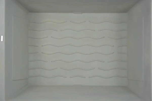 Lille distributionskasse, 2-delt foldelåg, 400x300x250 mm, Grå, blåt låg - fås også, rødt låg, billede 2