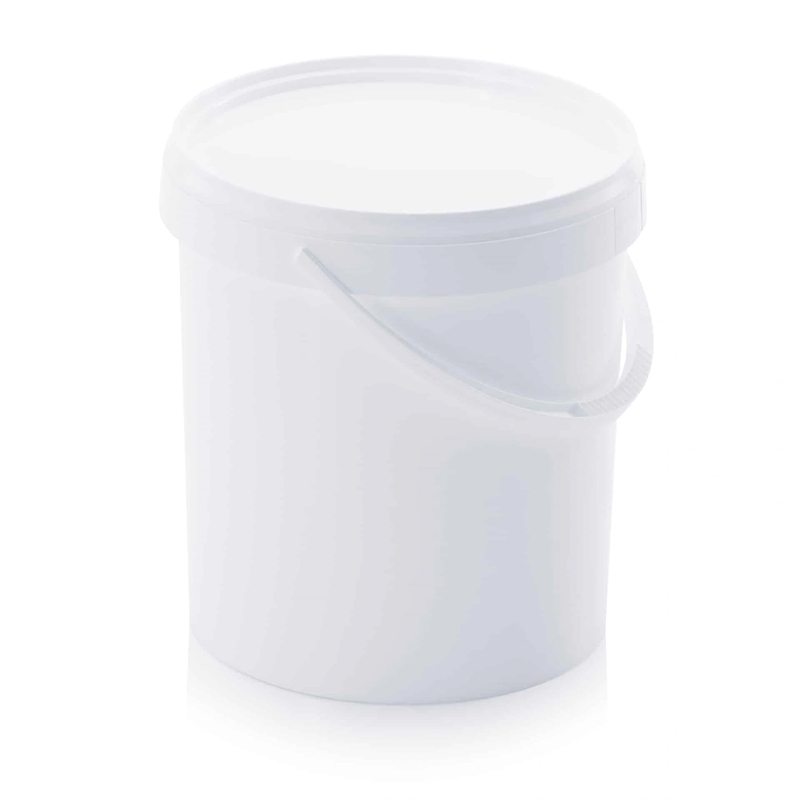 10,8 L plastspand m låg, hvid, billede 1