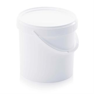 12,8 L plastspand m låg, hvid, billede 1