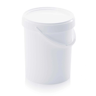 15,9 L plastspand m låg, hvid, billede 1