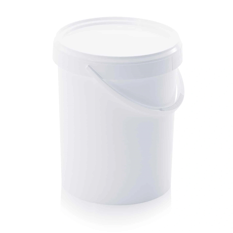 15,9 L plastspand m låg, hvid, billede 1