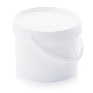3,2 L plastspand med låg, hvid, billede 1