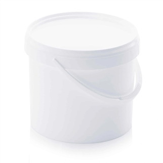 8,6 L plastspand m låg, hvid, billede 1
