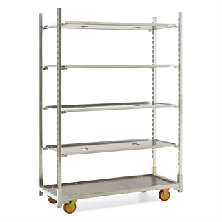 Blomstervogn med 4 flytbare hylder, 1350x560x1895 mm