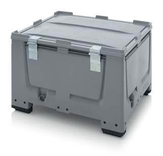 Pallekar m/hængsellåg 670 L, 120x100x79, fødder, Model AU, billede 1