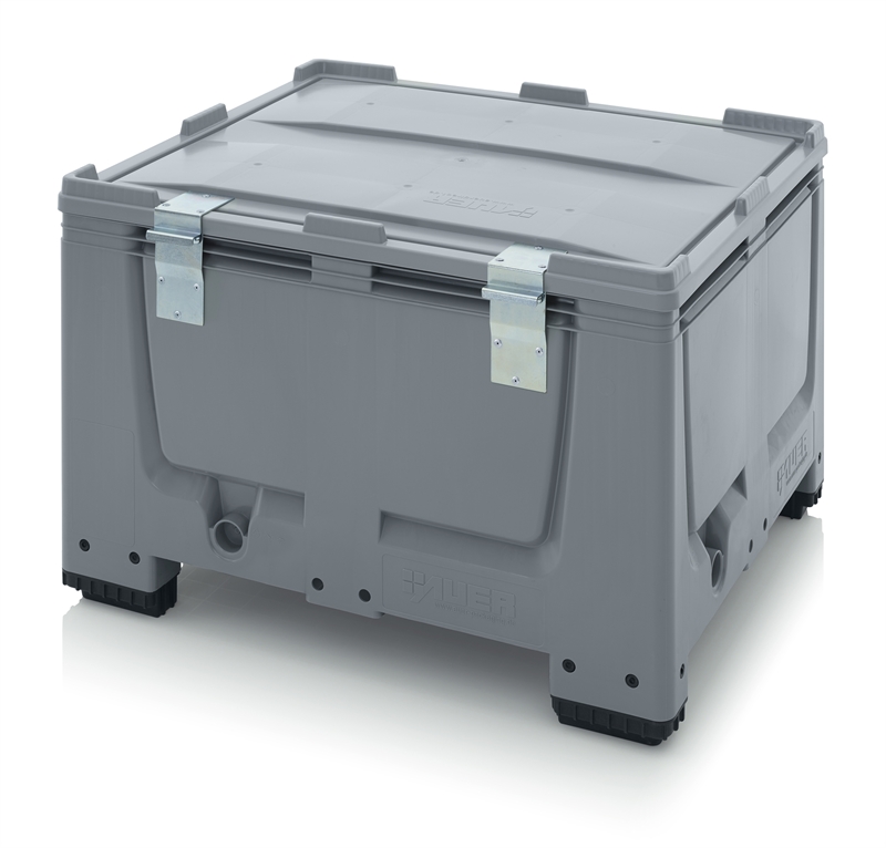 Pallekar m/hængsellåg 670 L, 120x100x79, fødder, Model AU, billede 1