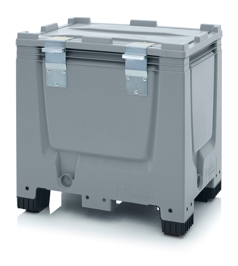 Pallekar m/hængsellåg 250 L, 80x60x79, fødder, Model AU, billede 1