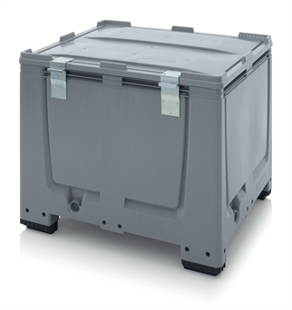 Pallekar m/hængsellåg 900 L, 120x100x100, fødder, Model AU, billede 1