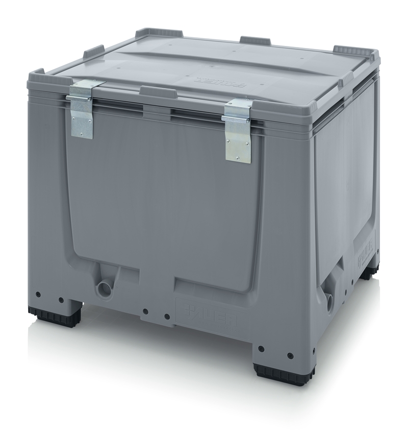 Pallekar m/hængsellåg 900 L, 120x100x100, fødder, Model AU, billede 1