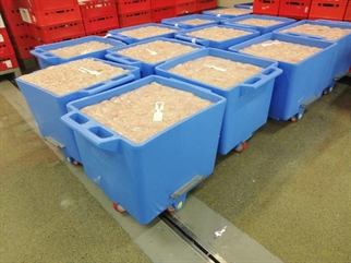 Isoleret Kødvogn PUR, 200 liter, Blå 82 x 72 x 70 cm, billede 2